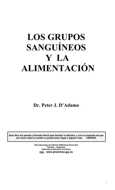 Dieta por tipo de sangre pdf